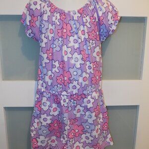 Extremely ME Purple Pocket Romper W/Flowers Size 7/8 Girl's NEW